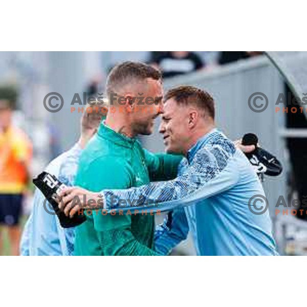 Jasmin Kurtic and Josip Ilicic during Prva liga Telemach 2025/2026 football match between Koper and Olimpija at Bonifika Stadium in Koper, Slovenia on November 2, 2025