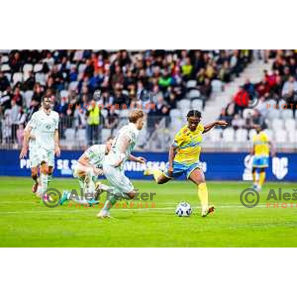Isaac Matondo scores a goal during Prva liga Telemach 2025/2026 football match between Koper and Olimpija at Bonifika Stadium in Koper, Slovenia on November 2, 2025 