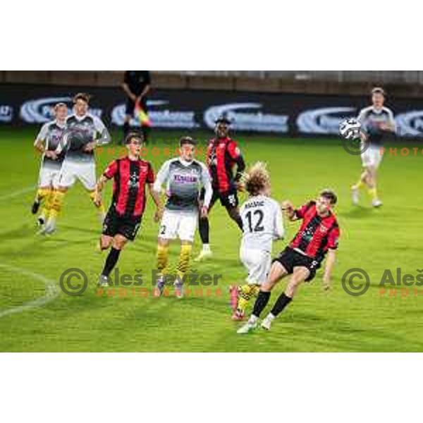 in action during Prva liga Telemach 2025/2026 football match between Primorje and Kalcer Radomlje in Ajdovscina, Slovenia on November 2 , 2025