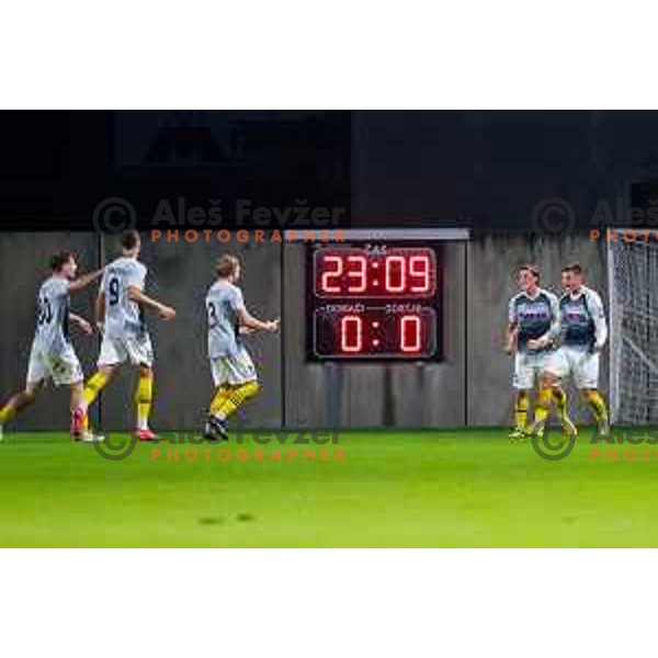 in action during Prva liga Telemach 2025/2026 football match between Primorje and Kalcer Radomlje in Ajdovscina, Slovenia on November 2 , 2025