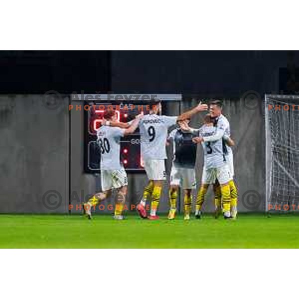 in action during Prva liga Telemach 2025/2026 football match between Primorje and Kalcer Radomlje in Ajdovscina, Slovenia on November 2 , 2025