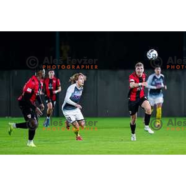 in action during Prva liga Telemach 2025/2026 football match between Primorje and Kalcer Radomlje in Ajdovscina, Slovenia on November 2 , 2025