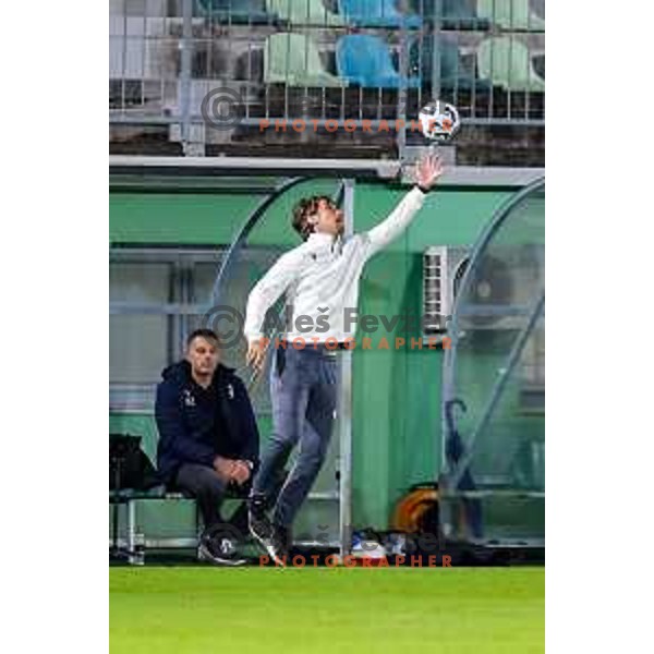 in action during Prva liga Telemach 2025/2026 football match between Primorje and Kalcer Radomlje in Ajdovscina, Slovenia on November 2 , 2025