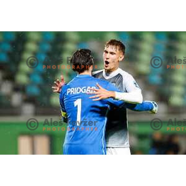 in action during Prva liga Telemach 2025/2026 football match between Primorje and Kalcer Radomlje in Ajdovscina, Slovenia on November 2 , 2025