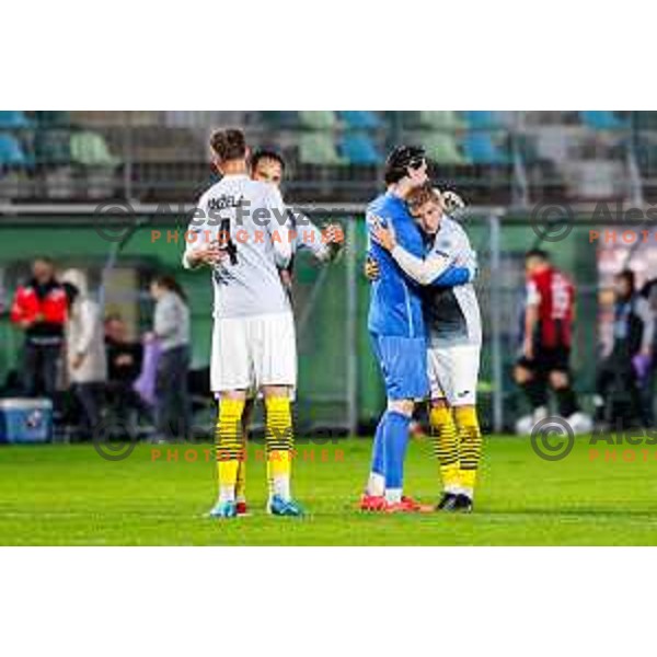 in action during Prva liga Telemach 2025/2026 football match between Primorje and Kalcer Radomlje in Ajdovscina, Slovenia on November 2 , 2025