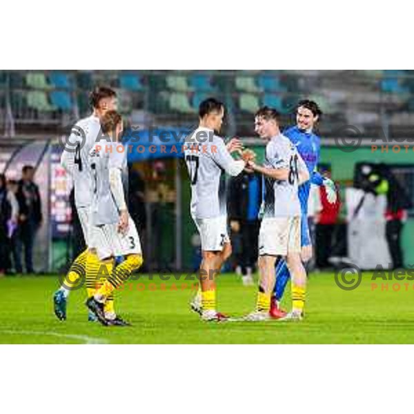 in action during Prva liga Telemach 2025/2026 football match between Primorje and Kalcer Radomlje in Ajdovscina, Slovenia on November 2 , 2025