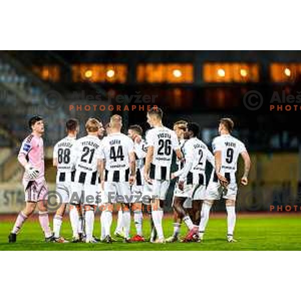 Players of Mura at Prva liga Telemach 2025/2026 football match between Domzale and Mura in Domzale, Slovenia on November 3, 2025