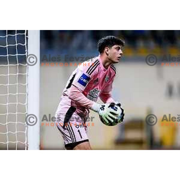 Nejc Dermastja in action during Prva liga Telemach 2025/2026 football match between Domzale and Mura in Domzale, Slovenia on November 3, 2025