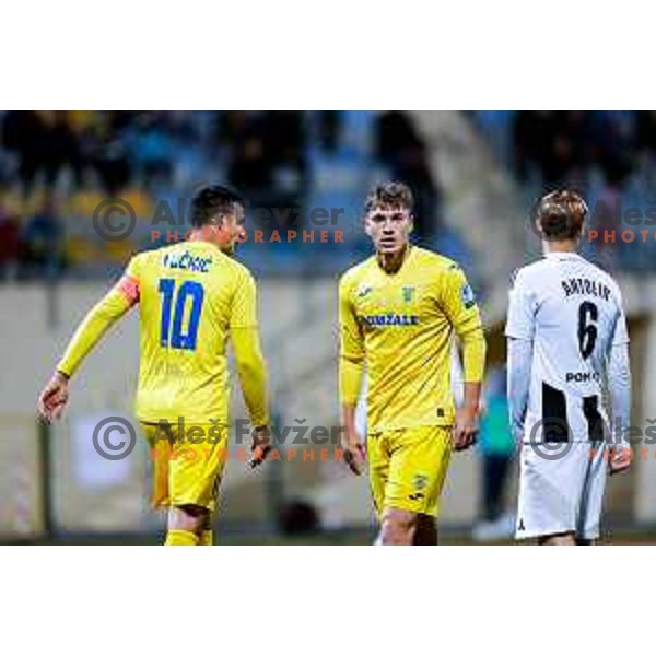 in action during Prva liga Telemach 2025/2026 football match between Domzale and Mura in Domzale, Slovenia on November 3, 2025