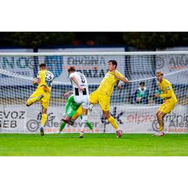 Dario Vizinger in action during Prva liga Telemach 2025/2026 football match between Domzale and Mura in Domzale, Slovenia on November 3, 2025