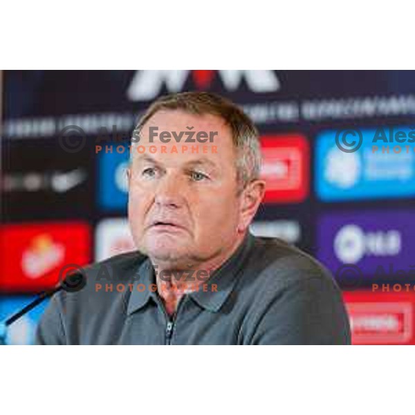 Matjaz Kek, head coach of Slovenia National Football team during press conference, Brdo pri Kranju on November 4, 2025