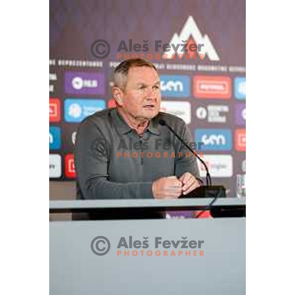 Matjaz Kek, head coach of Slovenia National Football team during press conference, Brdo pri Kranju on November 4, 2025