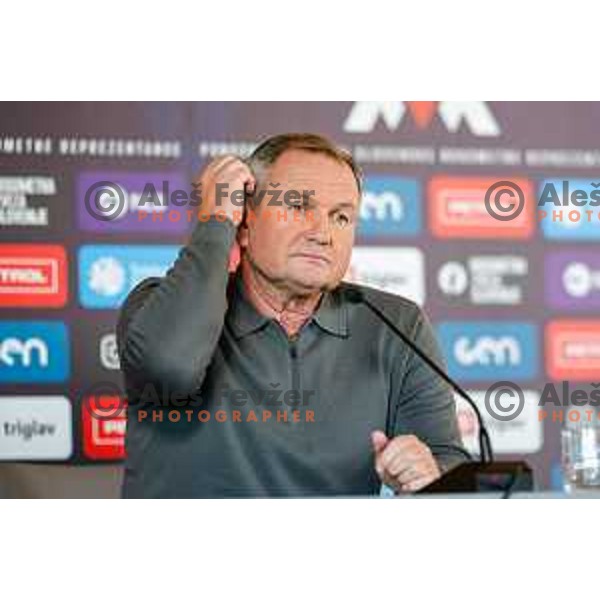 Matjaz Kek, head coach of Slovenia National Football team during press conference, Brdo pri Kranju on November 4, 2025