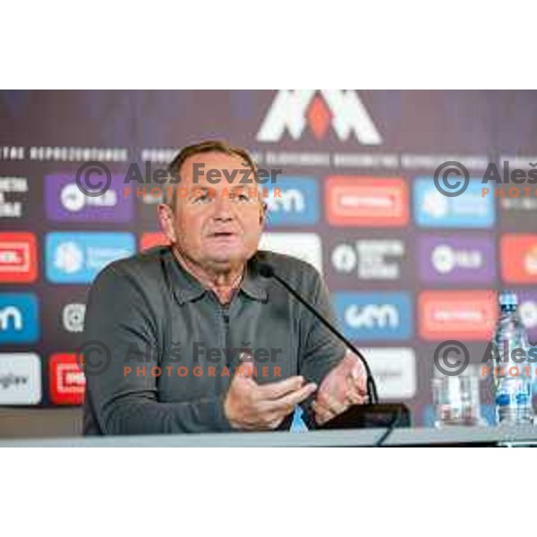 Matjaz Kek, head coach of Slovenia National Football team during press conference, Brdo pri Kranju on November 4, 2025