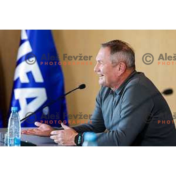 Matjaz Kek, head coach of Slovenia National Football team during press conference, Brdo pri Kranju on November 4, 2025