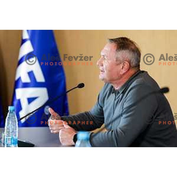Matjaz Kek, head coach of Slovenia National Football team during press conference, Brdo pri Kranju on November 4, 2025