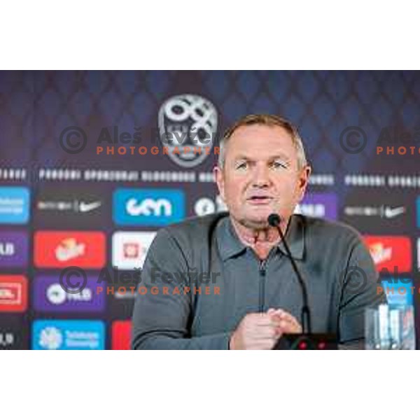 Matjaz Kek, head coach of Slovenia National Football team during press conference, Brdo pri Kranju on November 4, 2025