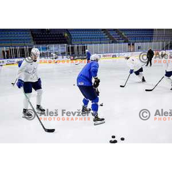 Slovenia Ice-Hockey team during practice session in Bled Ice Hockey Rink, Slovenia on November 4, 2025
