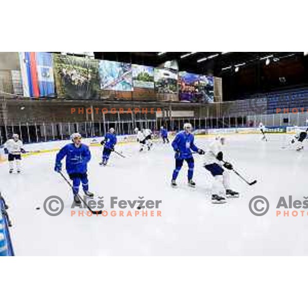 Slovenia Ice-Hockey team during practice session in Bled Ice Hockey Rink, Slovenia on November 4, 2025