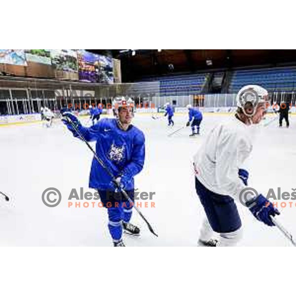 Slovenia Ice-Hockey team during practice session in Bled Ice Hockey Rink, Slovenia on November 4, 2025
