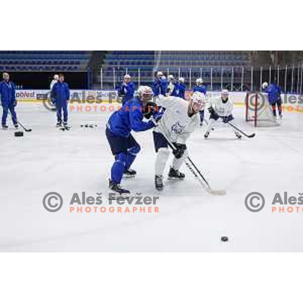 Slovenia Ice-Hockey team during practice session in Bled Ice Hockey Rink, Slovenia on November 4, 2025