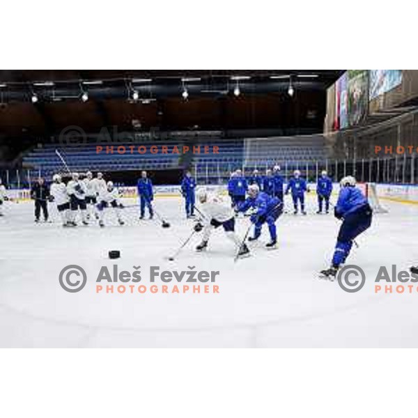 Slovenia Ice-Hockey team during practice session in Bled Ice Hockey Rink, Slovenia on November 4, 2025