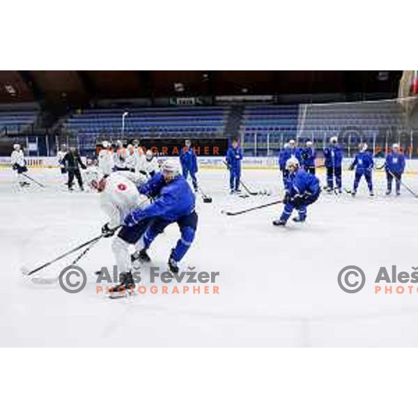 Slovenia Ice-Hockey team during practice session in Bled Ice Hockey Rink, Slovenia on November 4, 2025