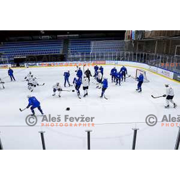 Slovenia Ice-Hockey team during practice session in Bled Ice Hockey Rink, Slovenia on November 4, 2025