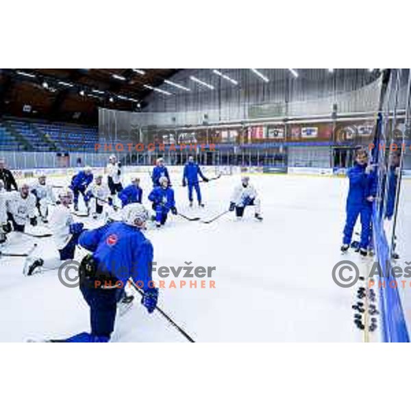 Edo Terglav, head coach of Slovenia Ice-Hockey team during practice session in Bled Ice Hockey Rink, Slovenia on November 4, 2025