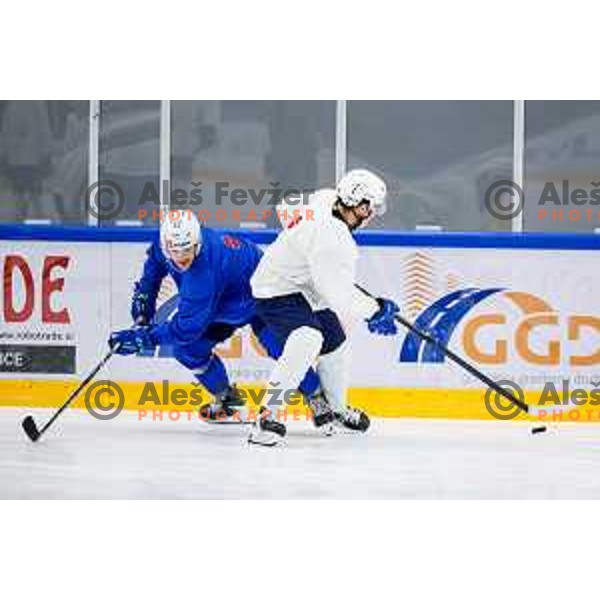 Slovenia Ice-Hockey team during practice session in Bled Ice Hockey Rink, Slovenia on November 4, 2025