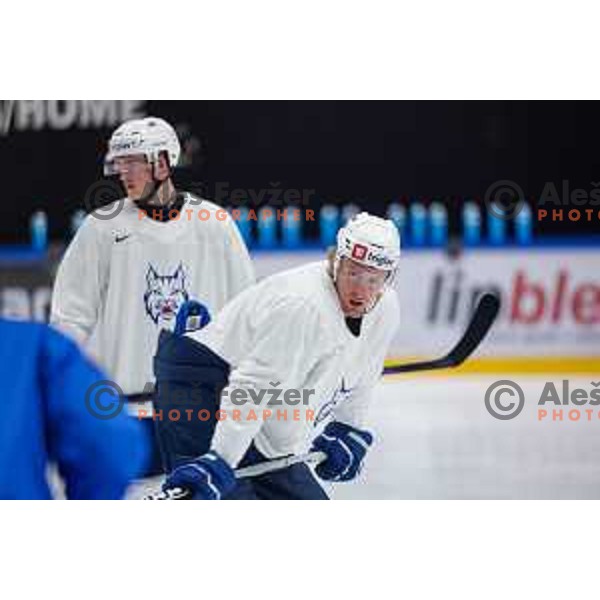 Jan Drozg of Slovenia Ice-Hockey team during practice session in Bled Ice Hockey Rink, Slovenia on November 4, 2025