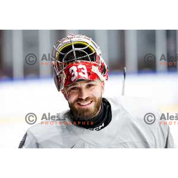 Zan Us of Slovenia Ice-Hockey team during practice session in Bled Ice Hockey Rink, Slovenia on November 4, 2025