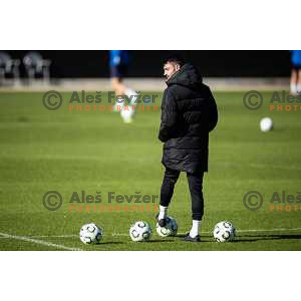 Albert Riera, head coach of Celje during official training before UEFA Conference League 2025/26 football match between NK Celje (SLO) and Legia Warszawa (POL) on Stadium z’dezele in Celje, Slovenia on November 5, 2025.