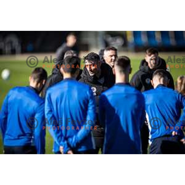 Albert Riera, head coach of Celje during official training before UEFA Conference League 2025/26 football match between NK Celje (SLO) and Legia Warszawa (POL) on Stadium z’dezele in Celje, Slovenia on November 5, 2025.