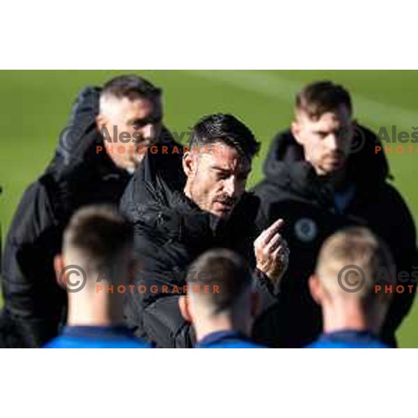 Albert Riera, head coach of Celje during official training before UEFA Conference League 2025/26 football match between NK Celje (SLO) and Legia Warszawa (POL) on Stadium z’dezele in Celje, Slovenia on November 5, 2025.