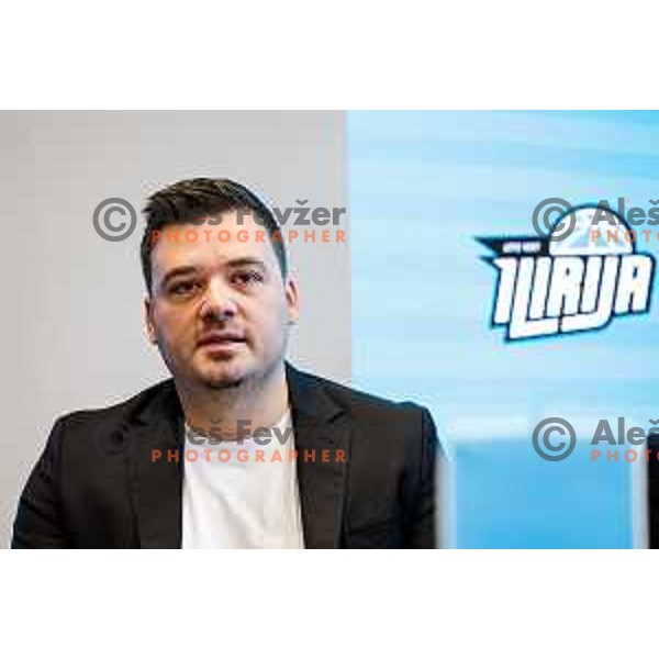 Marin Ribac during Perspektiva Ilirija press conference in Hala Tivoli, Ljubljana, Slovenia on November 5, 2025