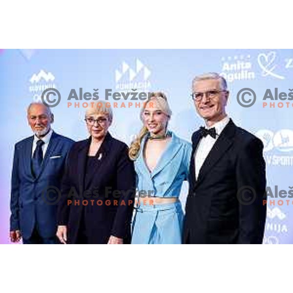 Natasa Pirc Musar and Janja Garnbret during Gala Charity Night of Slovenia Olympic Committee in Union Hotel, Ljubljana, Slovenia on November 5, 2025