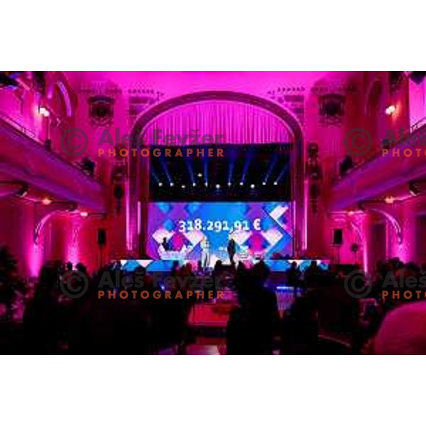 Janja Garnbret and Anze Baselj during Gala Charity Night of Slovenia Olympic Committee in Union Hotel, Ljubljana, Slovenia on November 5, 2025