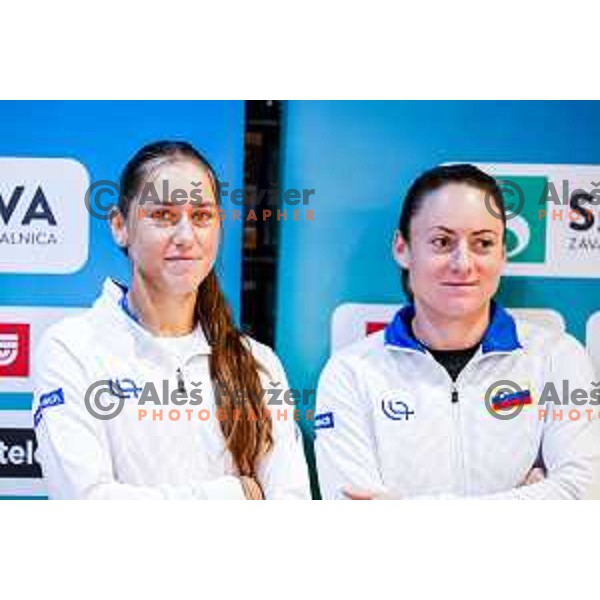 during press conference of Slovenia FED Cup women’s tennis team in Ljubljana, Slovenia on November 6, 2025