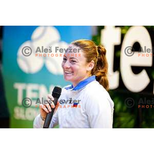 during press conference of Slovenia FED Cup women’s tennis team in Ljubljana, Slovenia on November 6, 2025