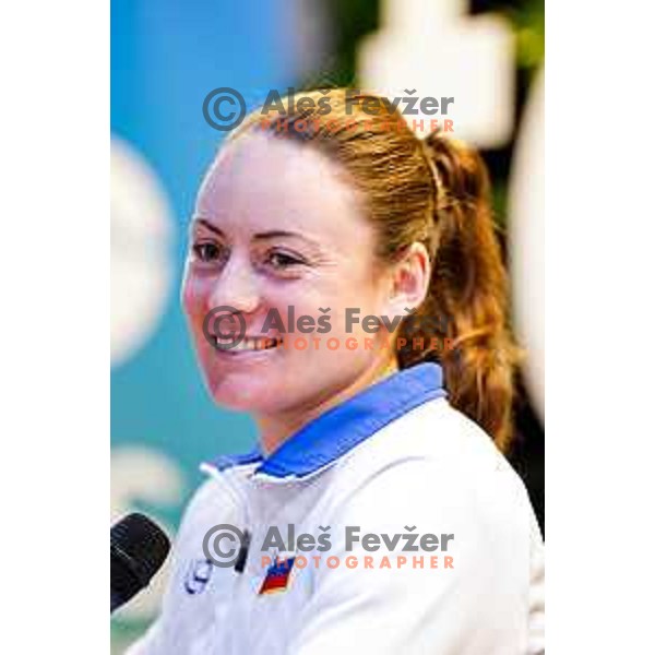 during press conference of Slovenia FED Cup women’s tennis team in Ljubljana, Slovenia on November 6, 2025