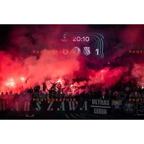 Ultras Legia during UEFA Conference League 2025/26 football match between NK Celje (SLO) and Legia Warszawa (POL) in Stadion z’dezele, Celje, Slovenia on November 6, 2025. Photo: Jure Banfi