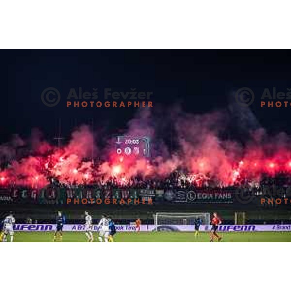 Ultras Legia during UEFA Conference League 2025/26 football match between NK Celje (SLO) and Legia Warszawa (POL) in Stadion z’dezele, Celje, Slovenia on November 6, 2025. Photo: Jure Banfi