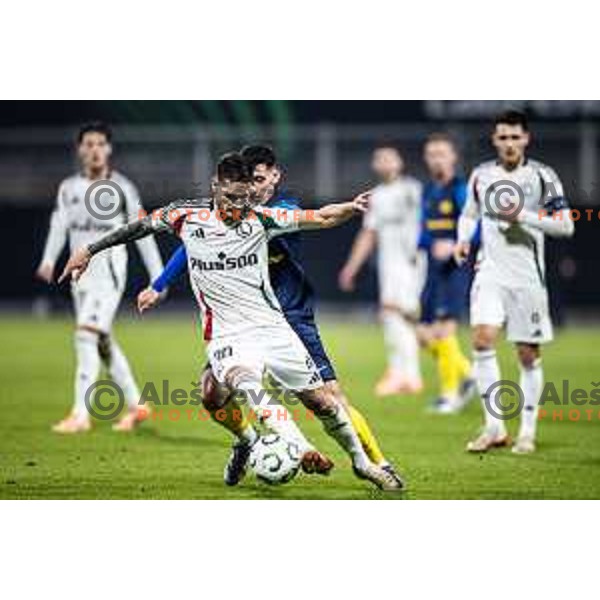 Petar Stojanovic in action during UEFA Conference League 2025/26 football match between NK Celje (SLO) and Legia Warszawa (POL) in Stadion z’dezele, Celje, Slovenia on November 6, 2025. Photo: Jure Banfi