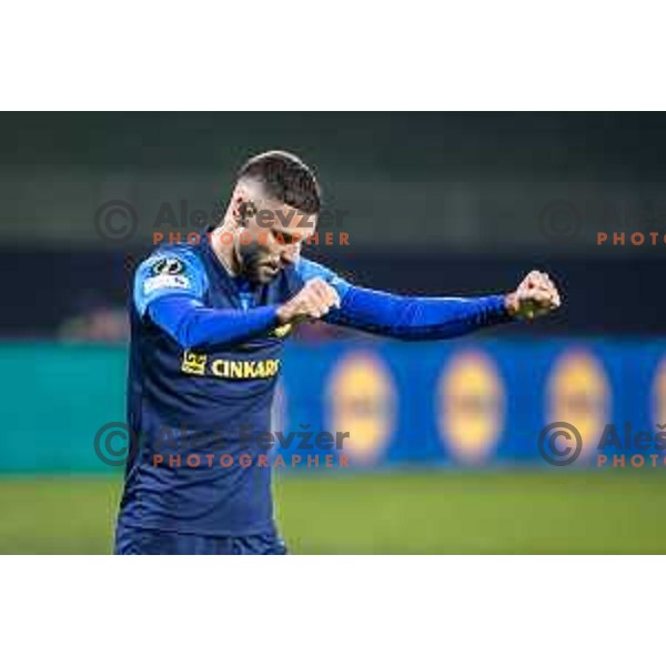 Danijel Sturm celebrates victory after UEFA Conference League 2025/26 football match between NK Celje (SLO) and Legia Warszawa (POL) in Stadion z’dezele, Celje, Slovenia on November 6, 2025. Photo: Jure Banfi
