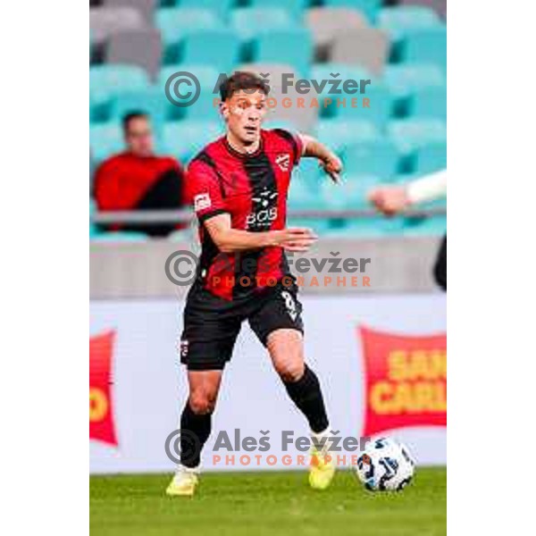 Elian Demirovic in action during Prva liga Telemach 2025/2026 football match between Olimpija and Primorje in SRC Stozice, Ljubljana, Slovenia on Novermber 7, 2025