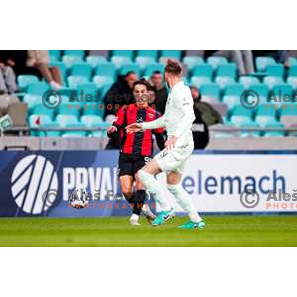 Haris Kadric in action during Prva liga Telemach 2025/2026 football match between Olimpija and Primorje in SRC Stozice, Ljubljana, Slovenia on Novermber 7, 2025