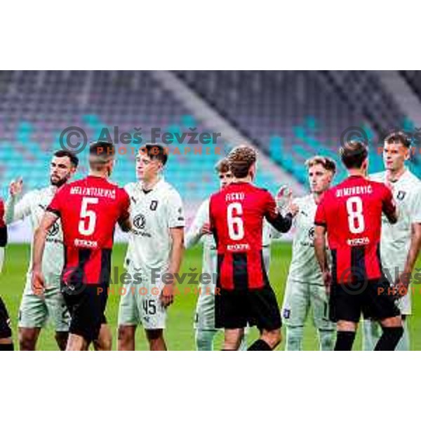 in action during Prva liga Telemach 2025/2026 football match between Olimpija and Primorje in SRC Stozice, Ljubljana, Slovenia on Novermber 7, 2025