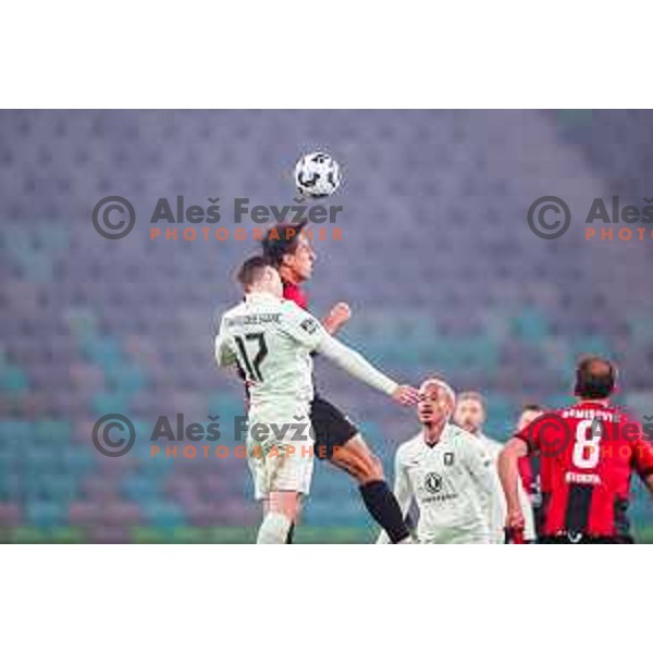 Haris Kadric in action during Prva liga Telemach 2025/2026 football match between Olimpija and Primorje in SRC Stozice, Ljubljana, Slovenia on Novermber 7, 2025