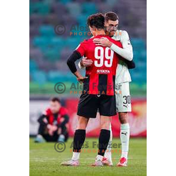 Haris Kadric in action during Prva liga Telemach 2025/2026 football match between Olimpija and Primorje in SRC Stozice, Ljubljana, Slovenia on Novermber 7, 2025